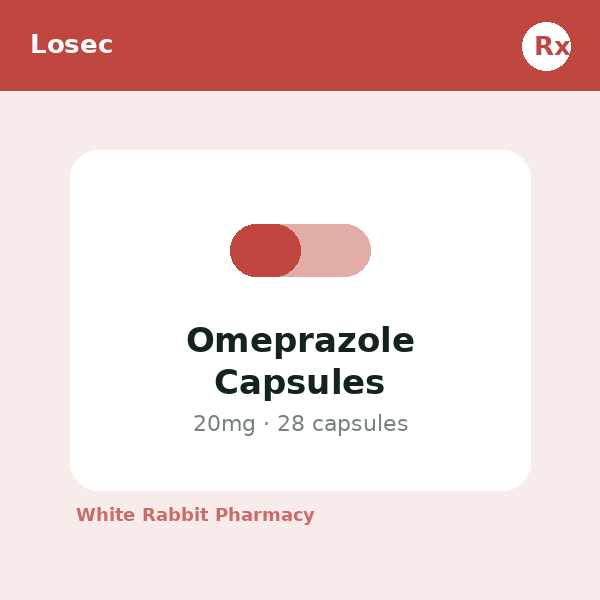 Omeprazole Capsules 20mg (Losec)