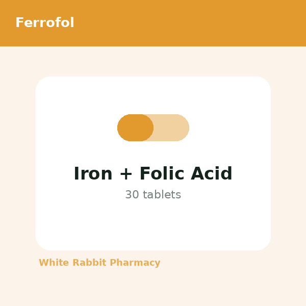 Iron + Folic Acid (Ferrofol)