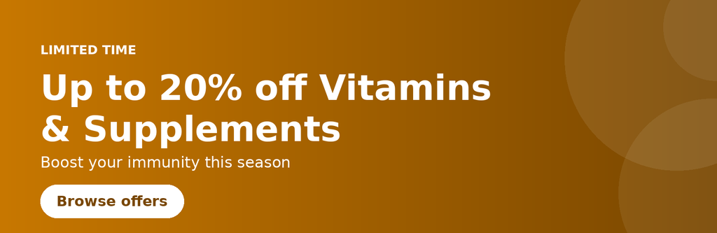 Up to 20% off Vitamins & Supplements